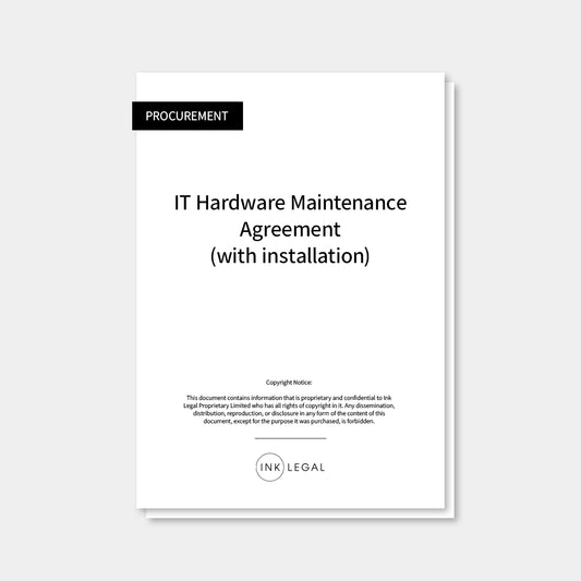 IT Hardware Maintenance Agreement (with installation)