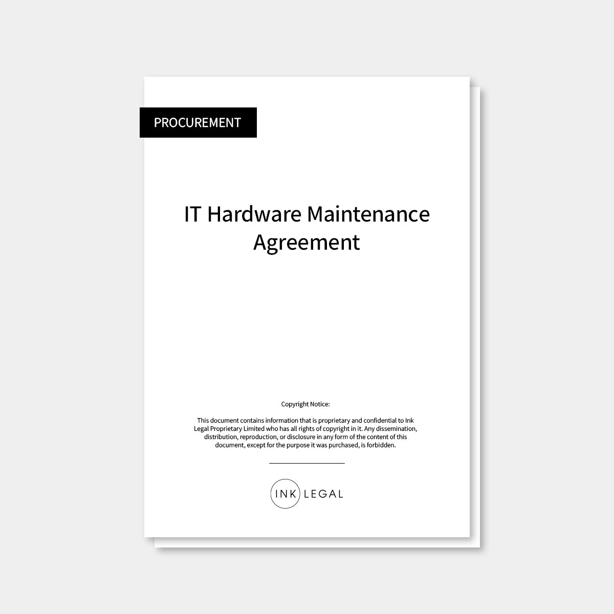 IT Hardware Maintenance Agreement