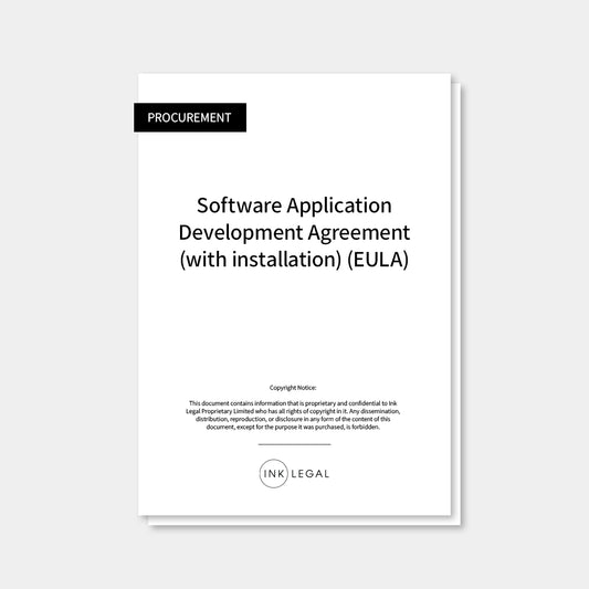 Software Application Development Agreement (with installation) (EULA)