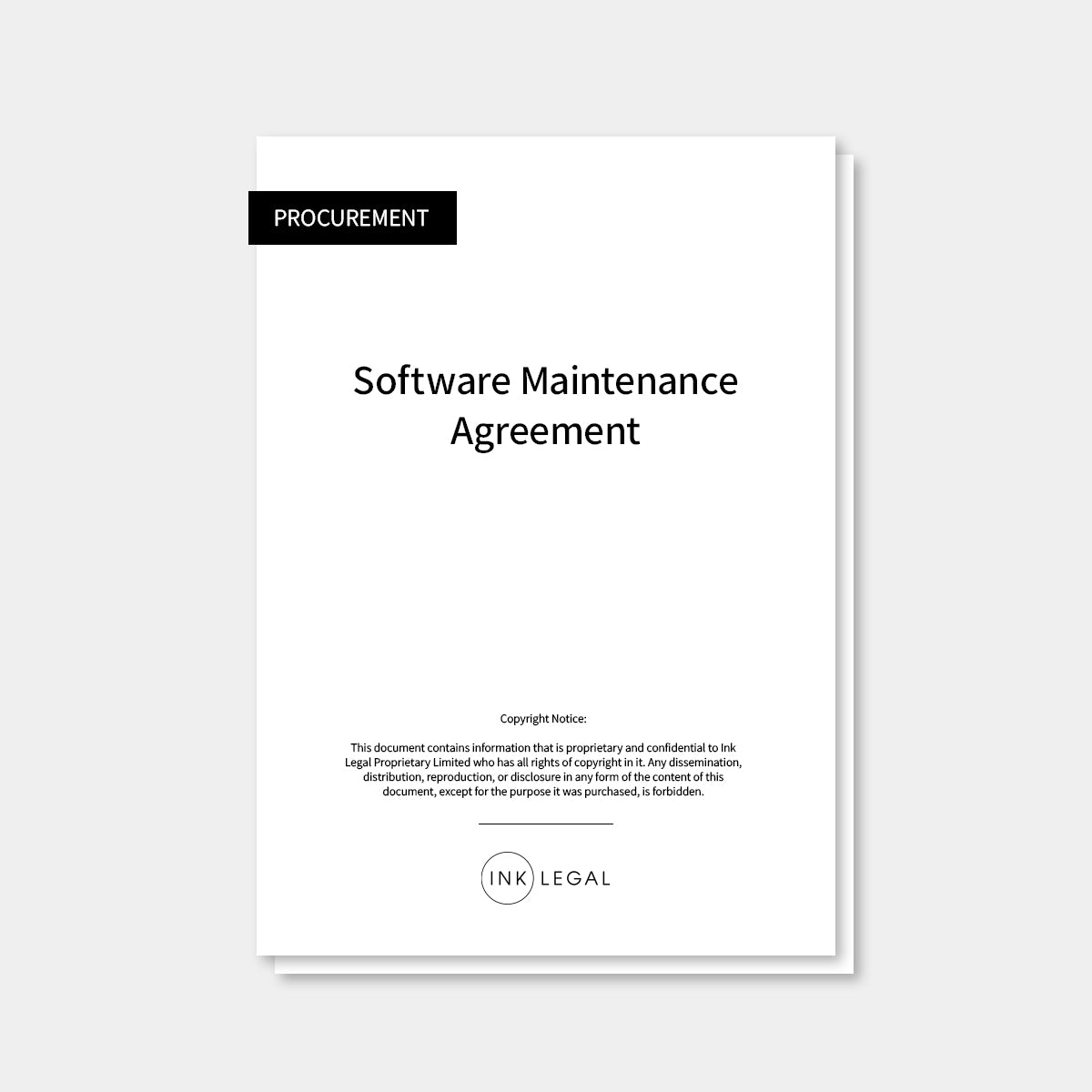 Software Maintenance Agreement