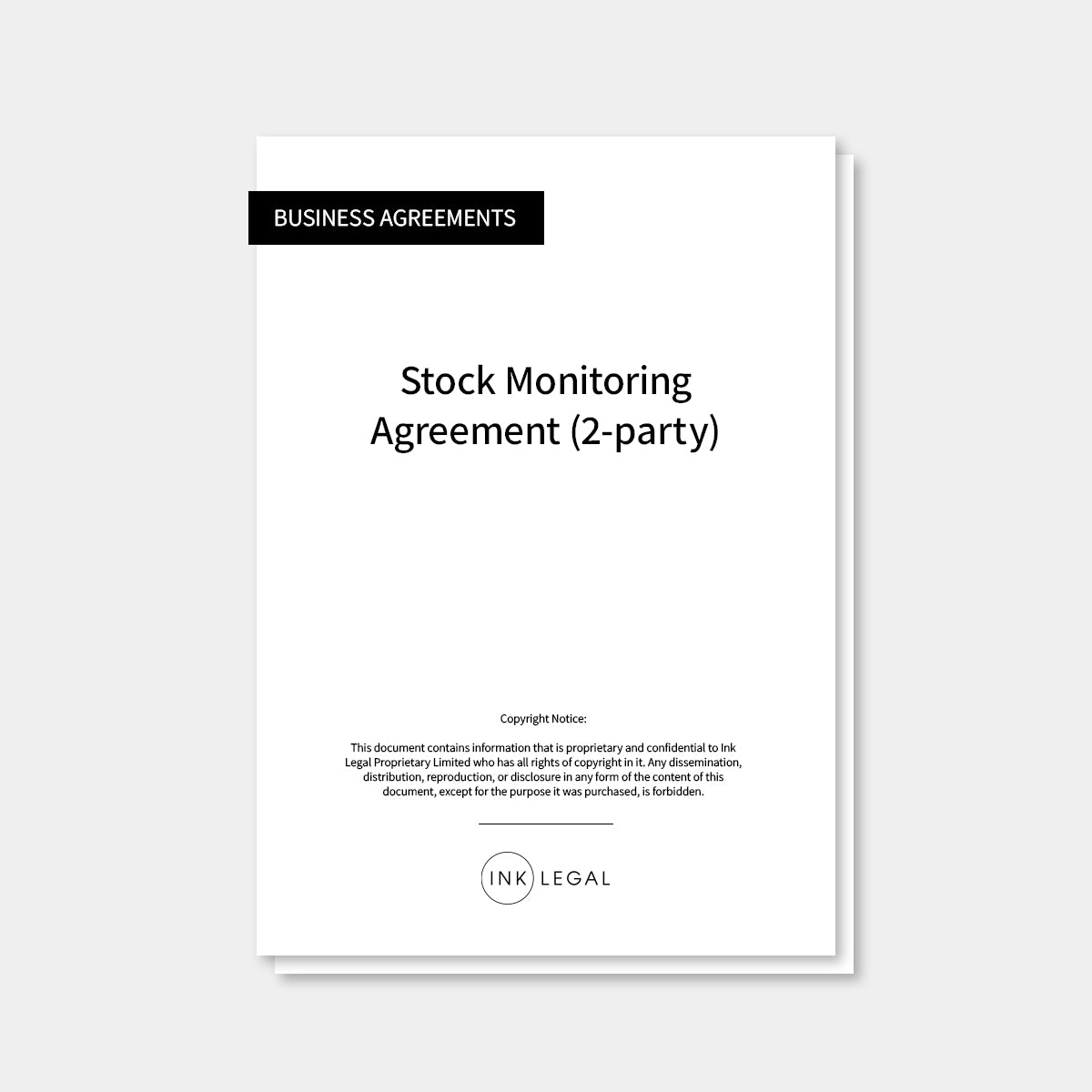 Stock Monitoring Agreement (2-party)