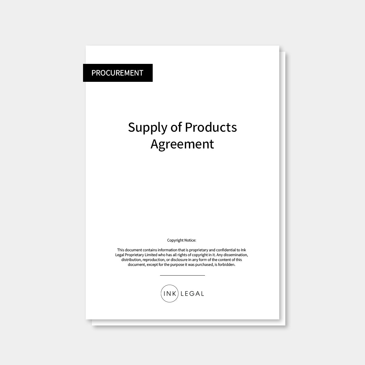 Supply of Products Agreement